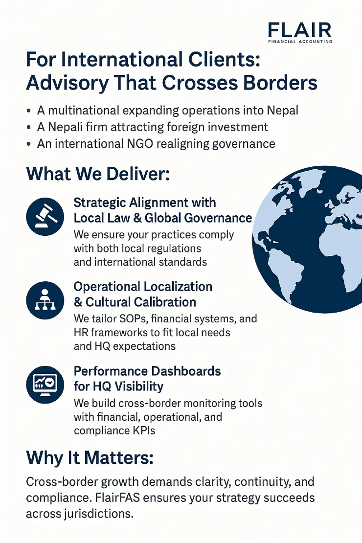 management consultancy, strategic planning, operational efficiency, business transformation, process optimization, Nepal consulting firm, international consultancy, business advisory services